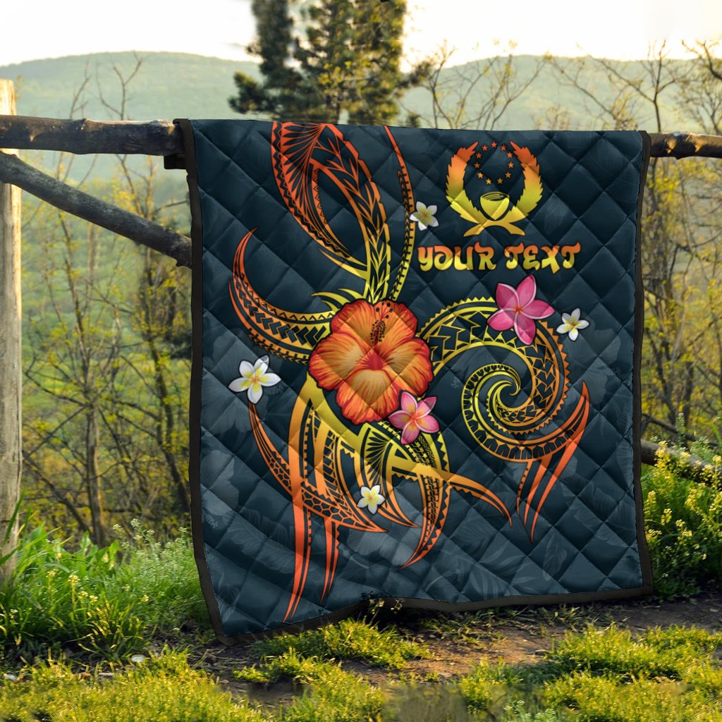 Pohnpei Polynesian Personalised Premium Quilt - Legend of Pohnpei (Blue) - Polynesian Pride
