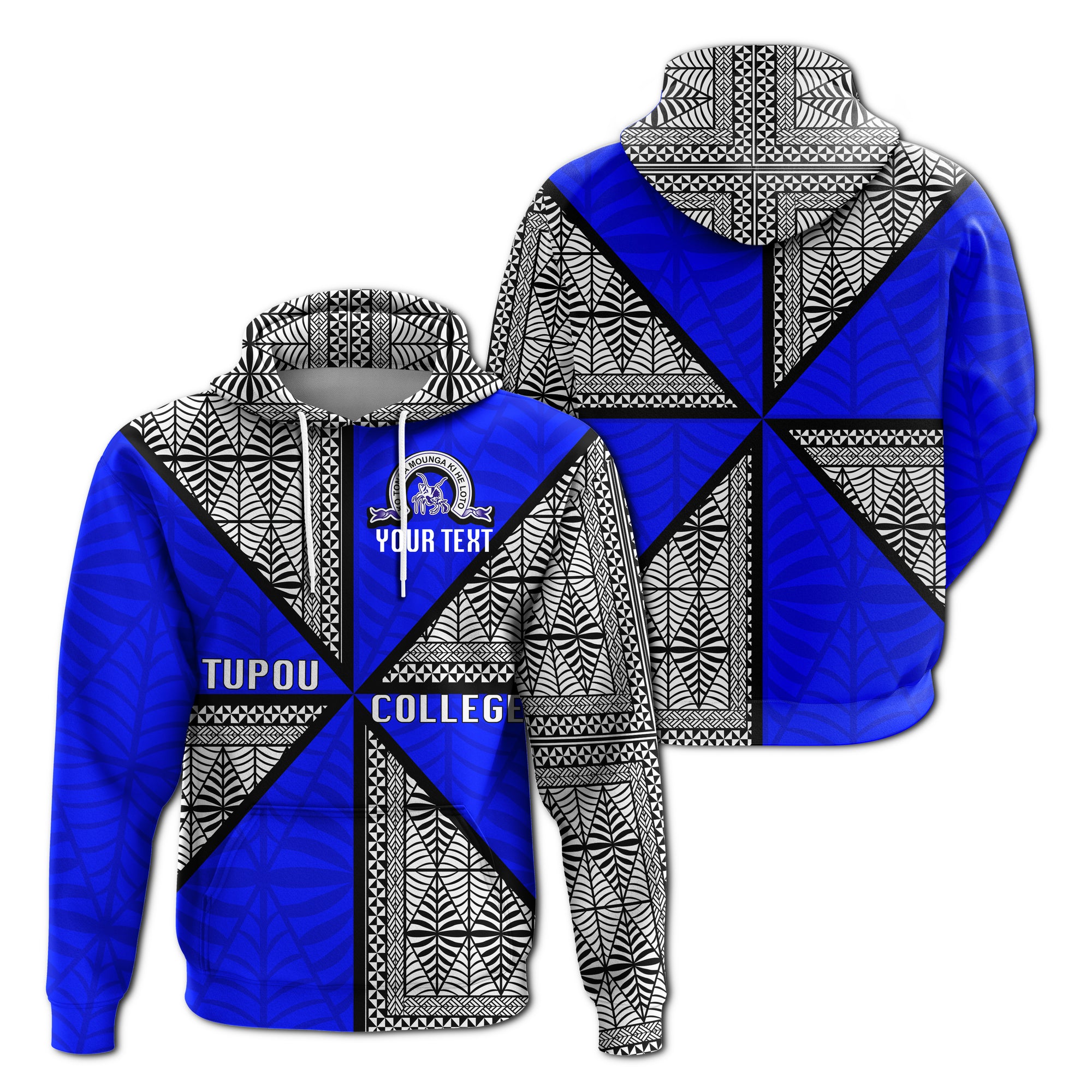 Custom Tonga Tupou College Hoodie Tongan Patterns LT20 Unisex Green - Polynesian Pride