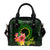 Cook Islands Polynesian Shoulder Handbag - Floral With Seal Flag Color - Polynesian Pride