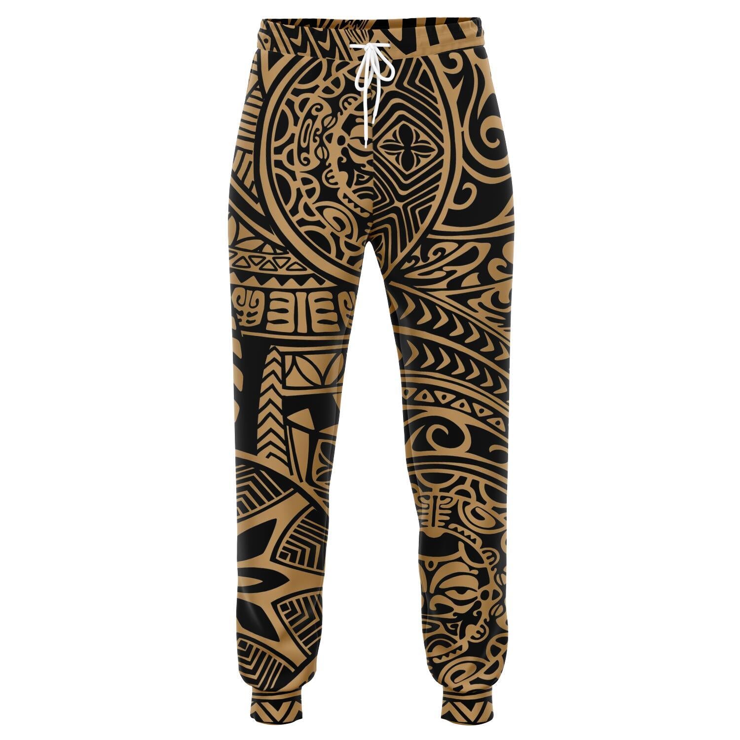 Polynesian Hawaiian Style Tribal Tattoo Gold Joggers Unisex Gold - Polynesian Pride