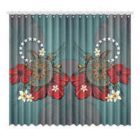 Cook Islands Window Curtain Turtle One Size 52"x96"(Two Piece) Green - Polynesian Pride
