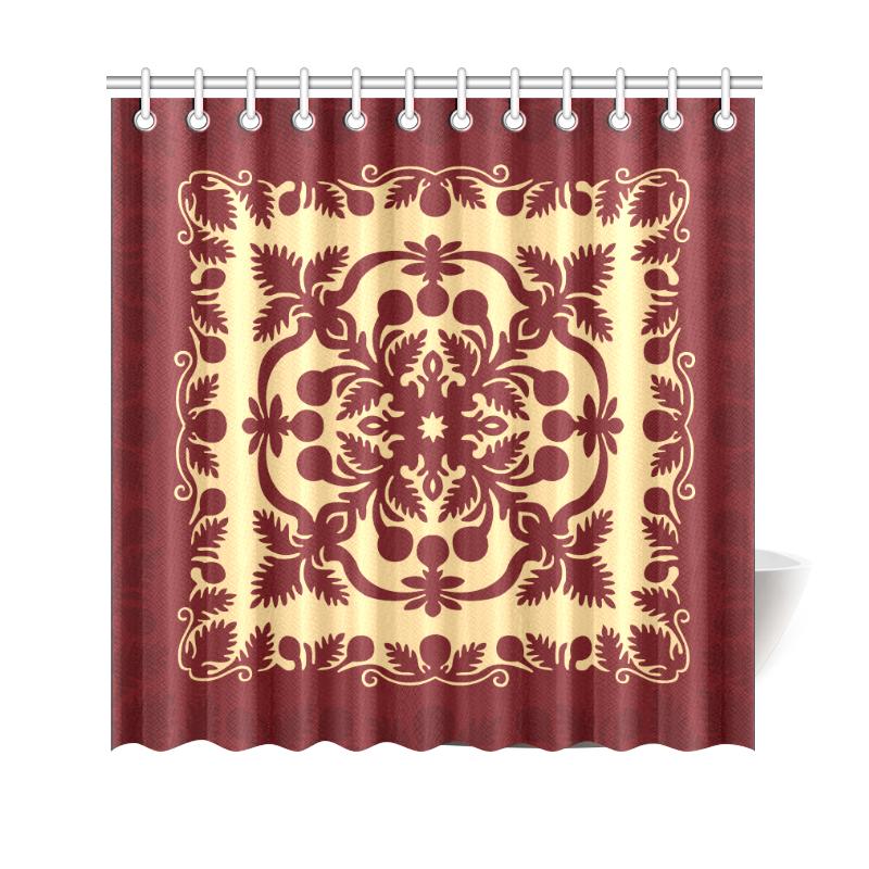 Hawaiian Quilt Royal Shower Curtain - Polynesian Pride