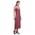 Tonga Pattern V - Neck Open Fork Long Dress - Red Style - Polynesian Pride