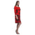 Polynesian Rhea Loose Round Neck Dress - Red Turtle - Polynesian Pride