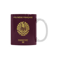 French Polynesia Passport White Mug - Polynesian Pride