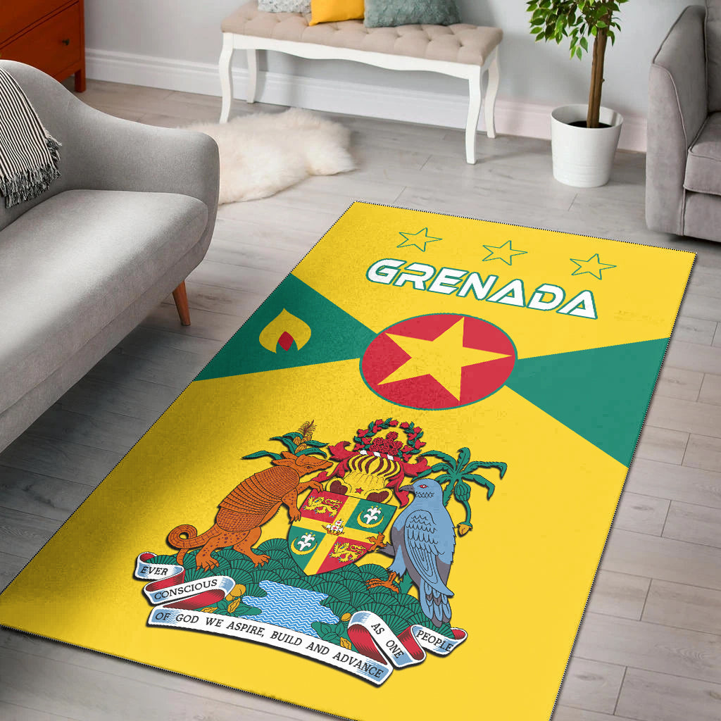 Grenada Area Rug Power Grenada Mix Coat of Arms LT13 Art - Polynesian Pride