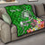 Fiji Custom Personalised Premium Quilt - Turtle Plumeria (Green) - Polynesian Pride