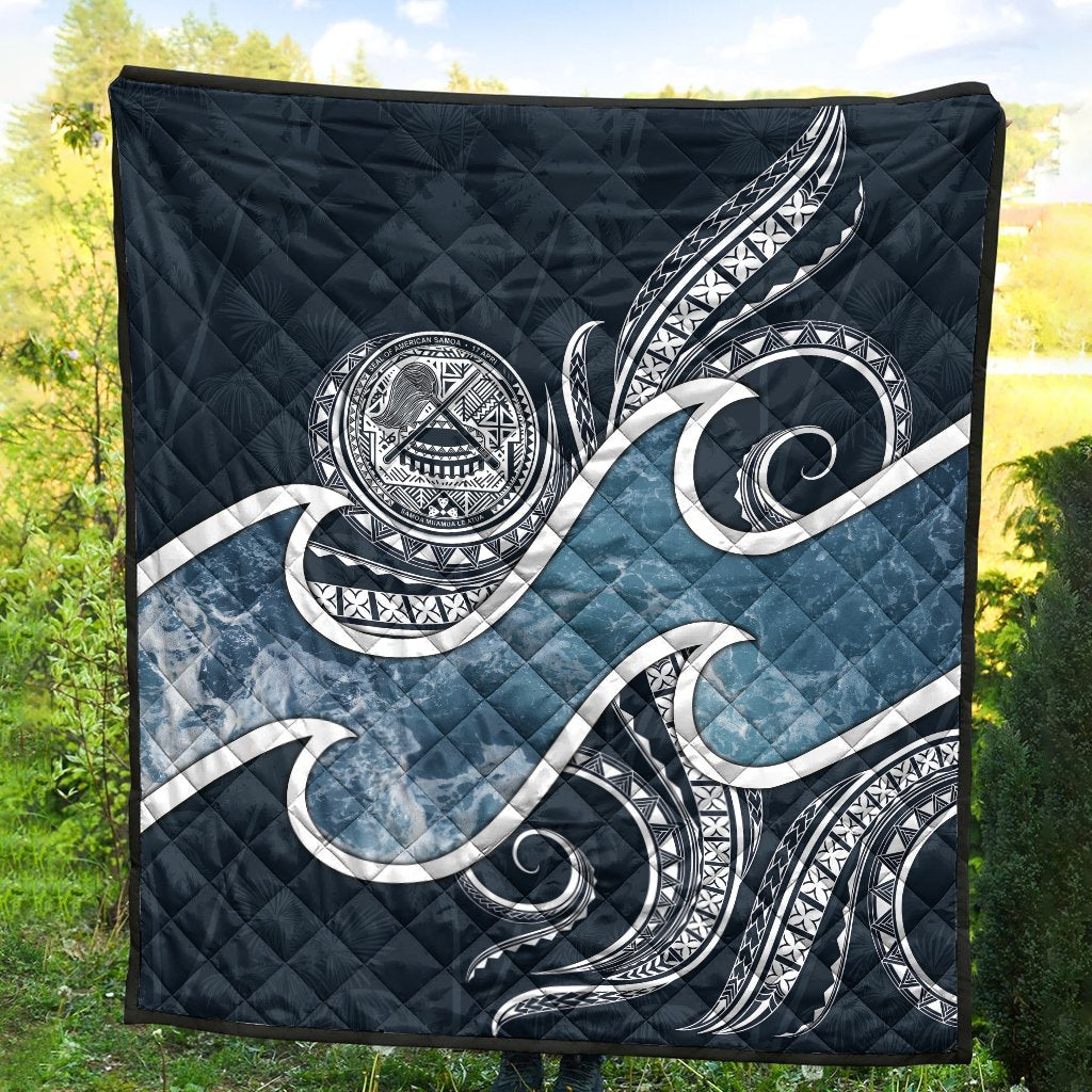 American Samoa Polynesian Premium Quilt - Ocean Style - Polynesian Pride