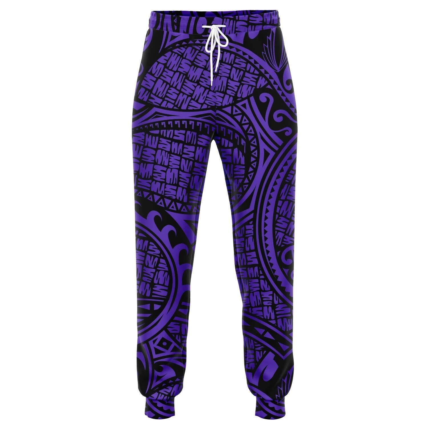 Polynesian Maori Lauhala Violet Joggers Unisex Violet - Polynesian Pride