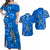 Custom Hawaii Matching Hawaiian Shirt and Dress Polynesia Blue Hibiscus and Map Mystical LT13 Blue - Polynesian Pride