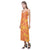 Tonga Pattern V - Neck Open Fork Long Dress - Yellow Style - Polynesian Pride