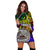 American Samoa Custom Personalised Hoodie Dress - Rainbow Polynesian Pattern - Polynesian Pride