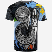 American Samoa T Shirt Fish Hooks and Wave - Polynesian Pride