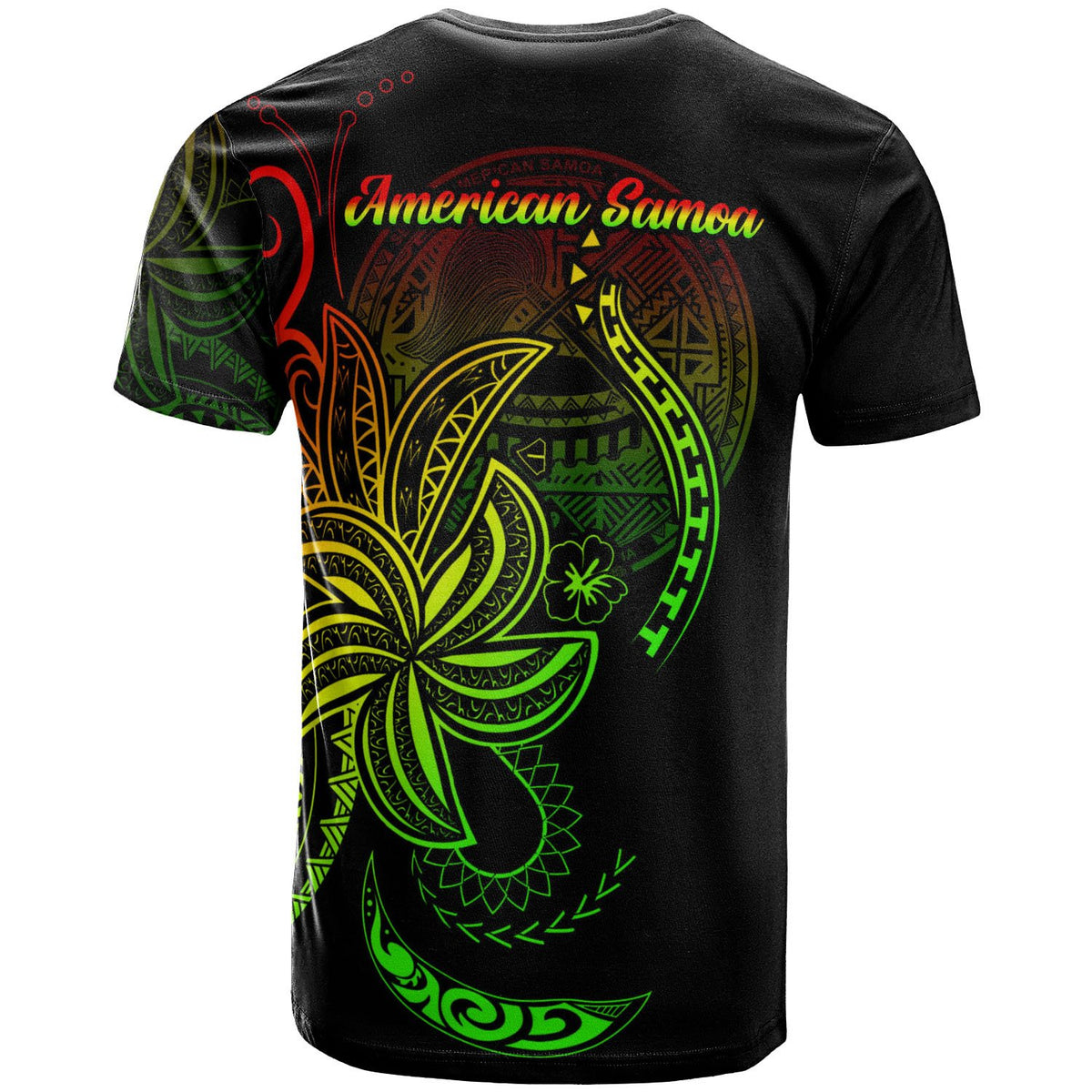 American Samoa T Shirt Country Code With Seal - Polynesian Pride