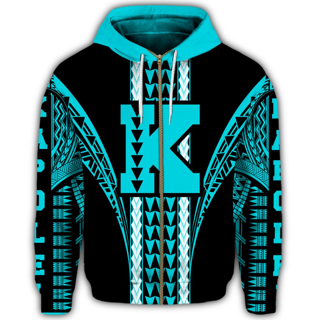 Hawaii Hoodie Kapolei High Football Jersey Hoodie Zip - Polynesian Pride