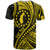 Custom Aitutaki Cook Islands T Shirt Gold Polynesian Wave Style LT9 - Polynesian Pride