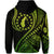 Aitutaki Cook Islands Hoodie Green Polynesian Wave Style LT9 - Polynesian Pride