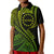 Aitutaki Cook Islands Polo Shirt Green Polynesian Wave Style LT9 Kid Green - Polynesian Pride