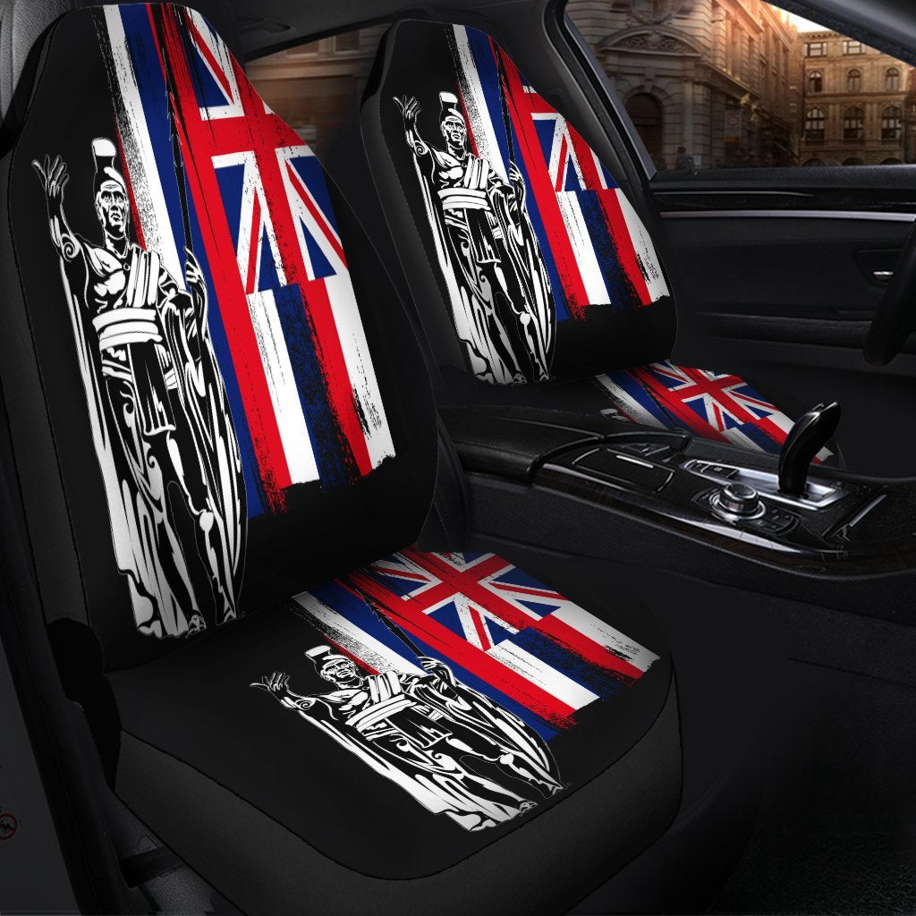 Hawaiian - Hawaii King Flag Car Seat Covers - AH - Polynesian Pride