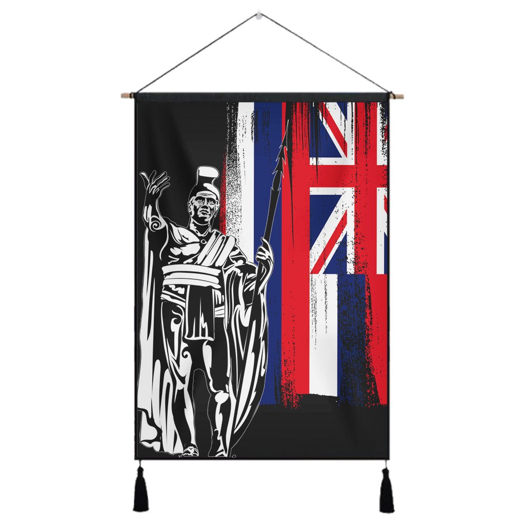 Hawaiian - Hawaii King Flag Hanging Poster - AH Hanging Poster Cotton And Linen - Polynesian Pride