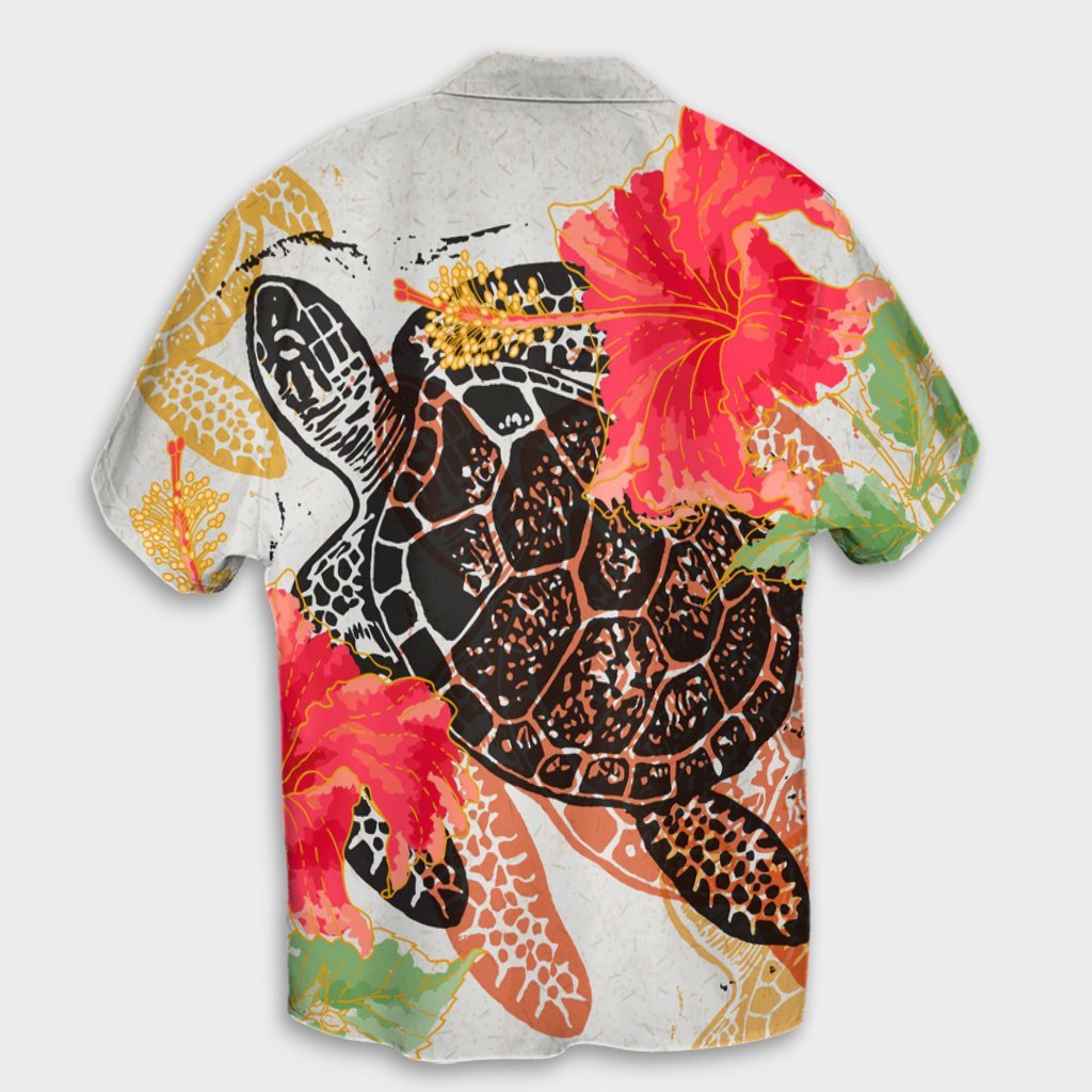 Hawaiian - Hawaii Turtle Art Hibiscus Hawaiian Shirt - AH - Polynesian Pride
