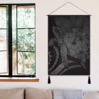 Hawaiian - Hawaii Turtle Hibiscus Polynesian Vintage Hanging Poster - Gray - AH - Polynesian Pride