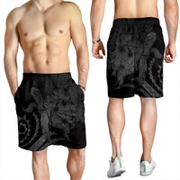 Hawaiian - Hawaii Turtle Hibiscus Polynesian Vintage Men's Shorts - Gray - AH - Polynesian Pride
