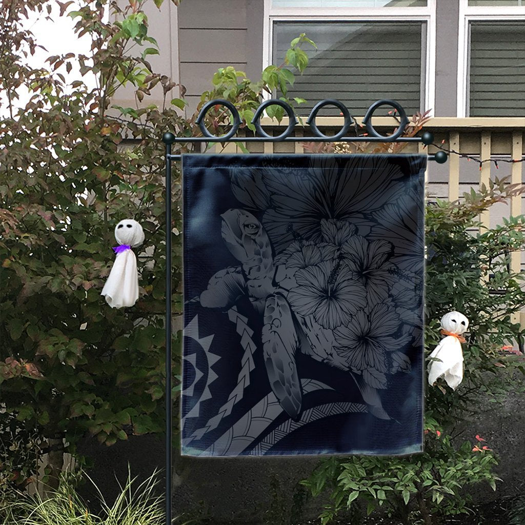 Hawaiian - Hawaii Turtle Hibiscus Polynesian Vintage Flag - Gray - AH - Polynesian Pride