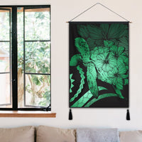 Hawaiian - Hawaii Turtle Hibiscus Polynesian Vintage Hanging Poster - Green - AH - Polynesian Pride