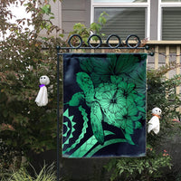 Hawaiian - Hawaii Turtle Hibiscus Polynesian Vintage Flag - Green - AH - Polynesian Pride