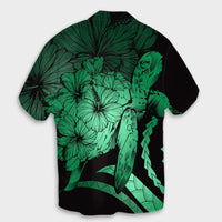 Hawaiian - Hawaii Turtle Hibiscus Polynesian Vintage Hawaiian Shirt - Green - AH - Polynesian Pride