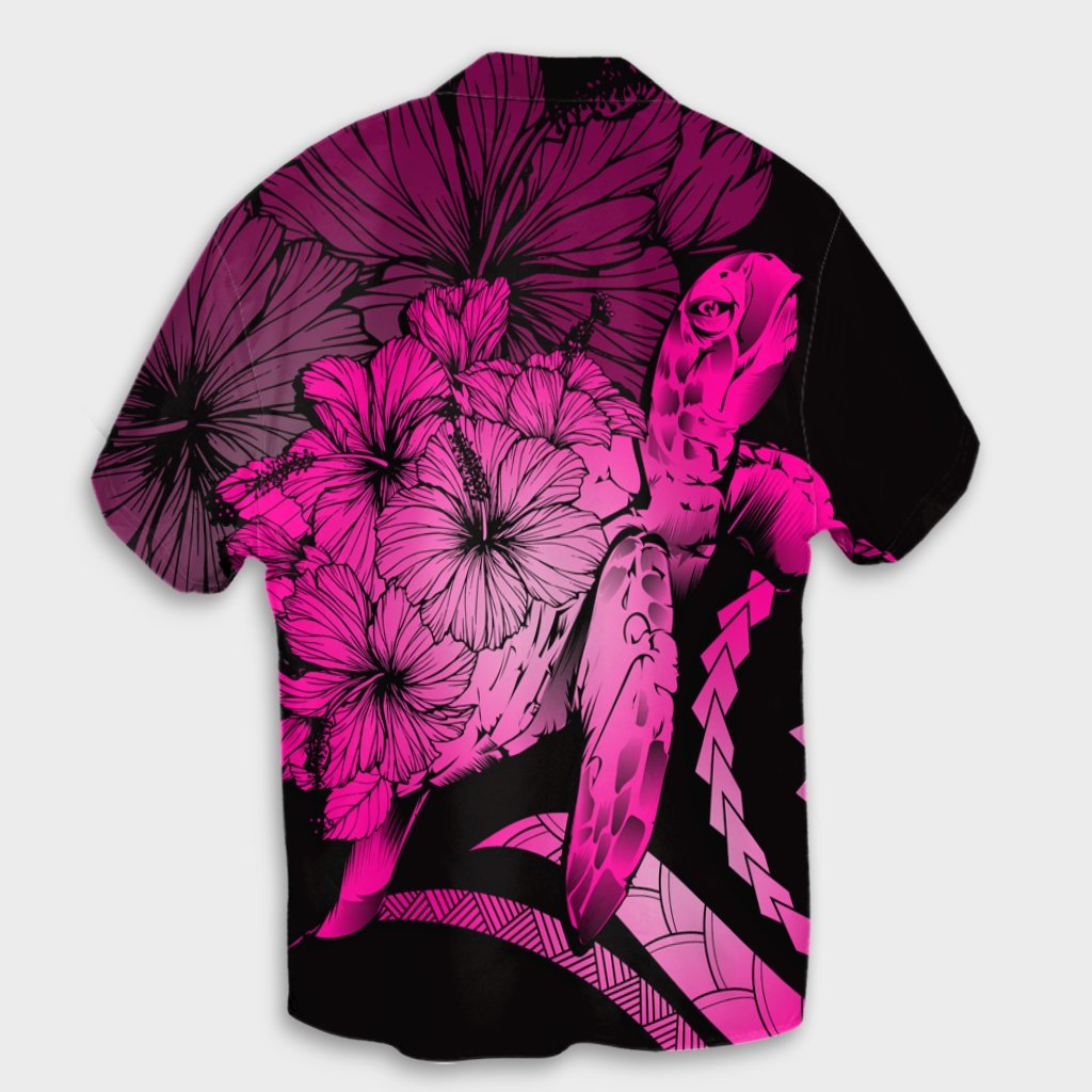 Hawaiian - Hawaii Turtle Hibiscus Polynesian Vintage Hawaiian Shirt - Pink - AH - Polynesian Pride