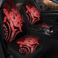 Hawaiian - Hawaii Turtle Hibiscus Polynesian Vintage Car Seat Covers - Red - AH - Polynesian Pride