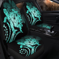 Hawaiian - Hawaii Turtle Hibiscus Polynesian Vintage Car Seat Covers - Turquoise - AH - Polynesian Pride