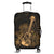 Hawaiian - Hawaii Ukulele Flower Luggage Covers - Gold - AH Black - Polynesian Pride