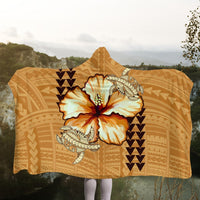 Hawaiian Vintage Hibiscus Hooded Blanket AH - Polynesian Pride