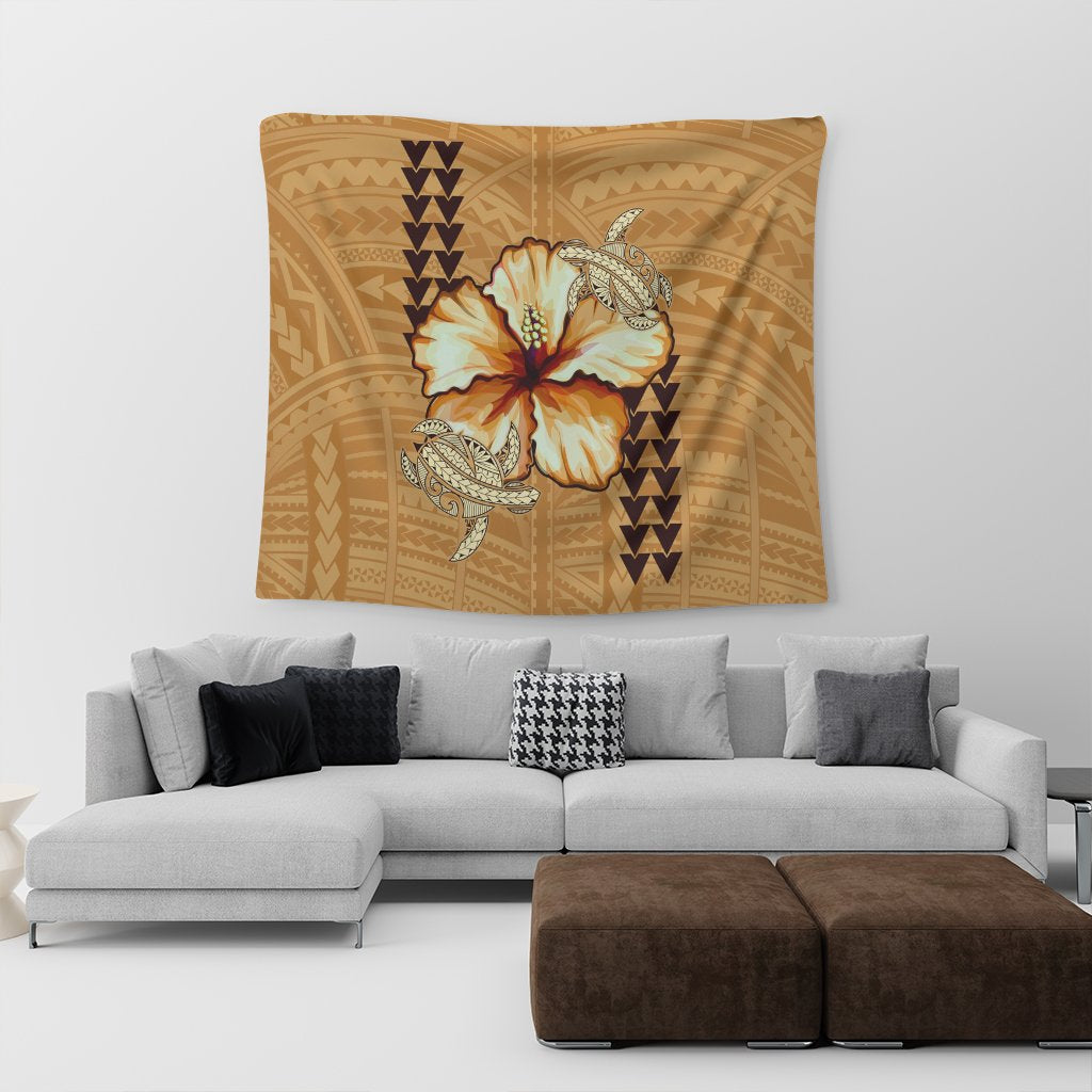 Hawaiian Vintage Hibiscus Tapestry AH - Polynesian Pride