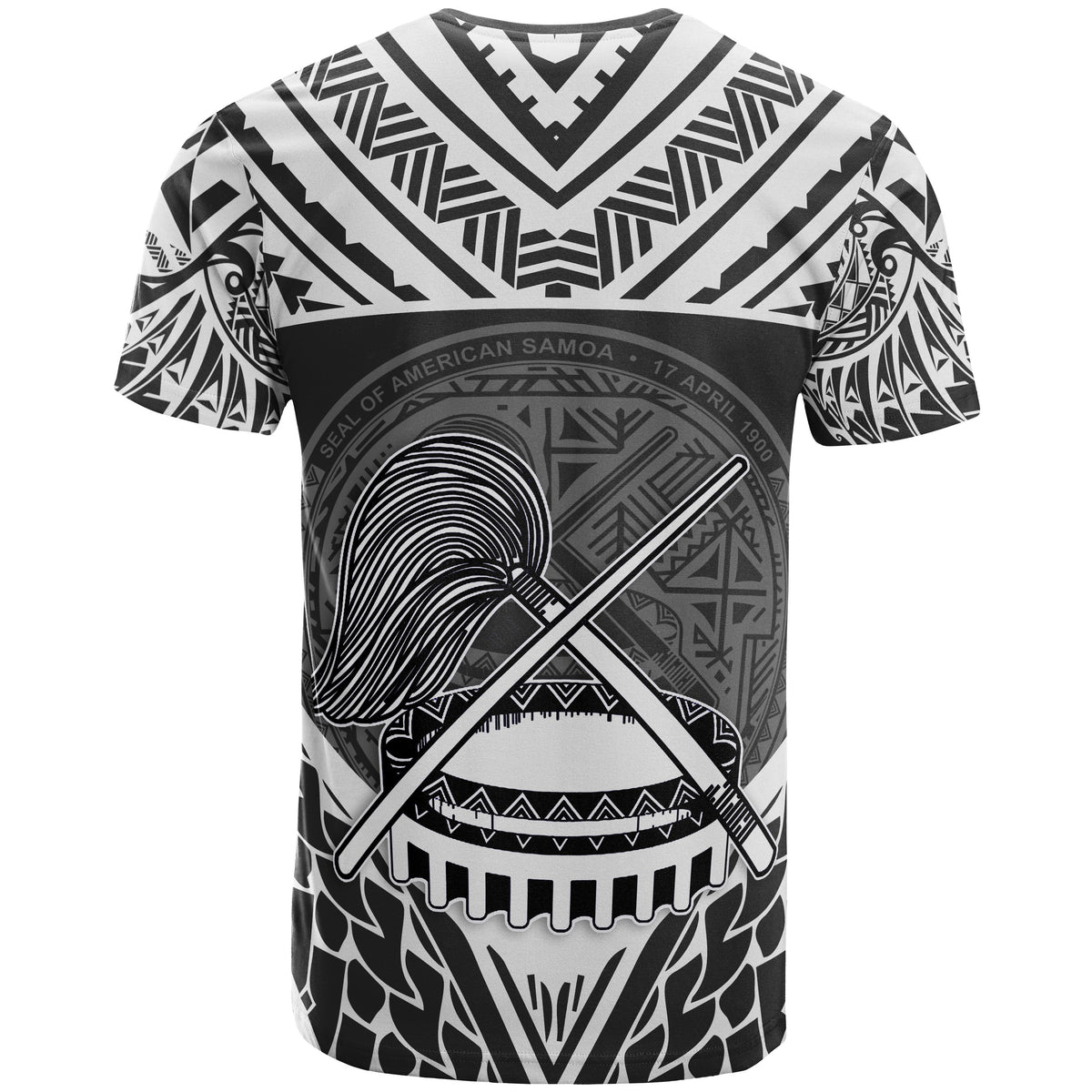 American Samoa T Shirt Unique Eagle Feather Texture Black - Polynesian Pride