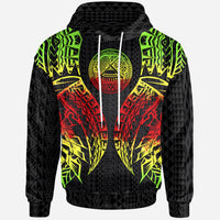 New Caledonia Hoodie Polynesian Lion Head Reggae Style Unisex Reggae - Polynesian Pride