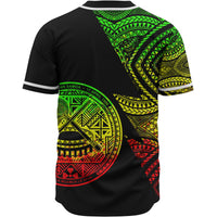 American Samoa Custom Personalized Baseball Shirt - Flash Style Reggae - Polynesian Pride