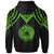 American Samoa Custom Hoodie Polynesian Armor Style Green - Polynesian Pride