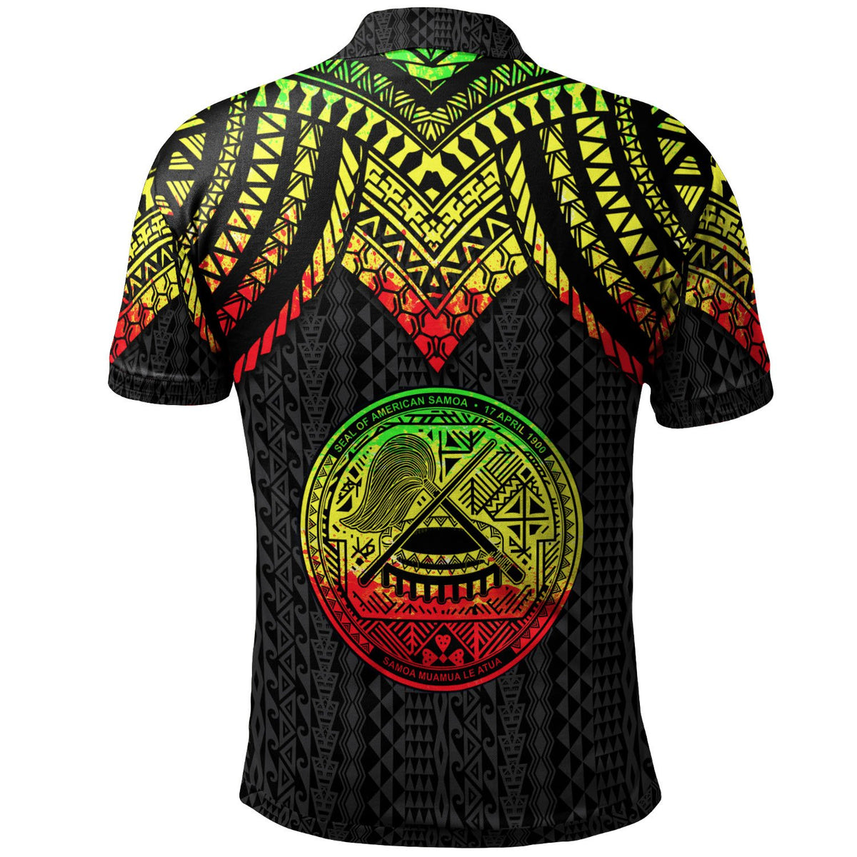 American Samoa Polo Shirt Polynesian Armor Style Reagge - Polynesian Pride
