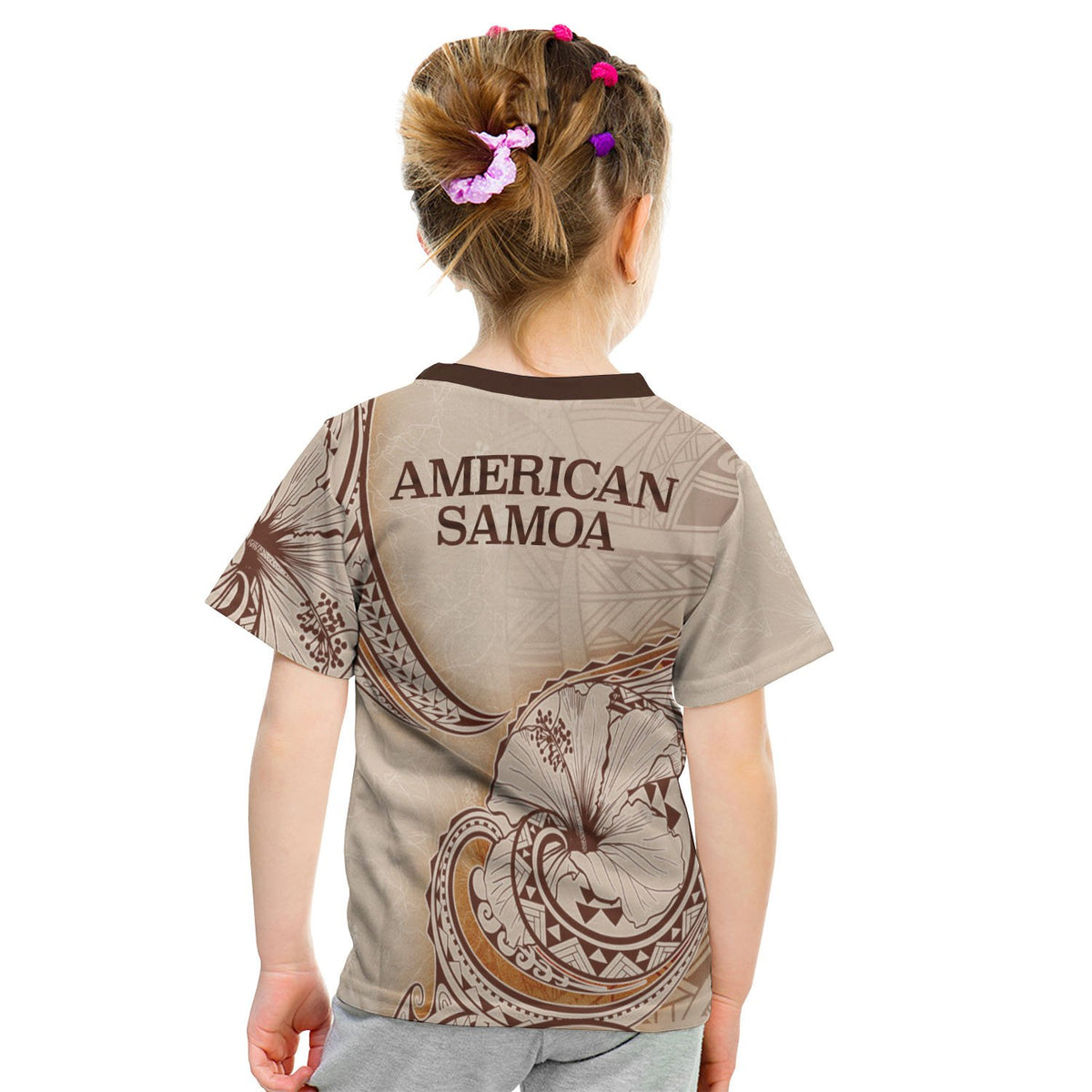 American Samoa T Shirt Hibiscus Flowers Vintage Style - Polynesian Pride