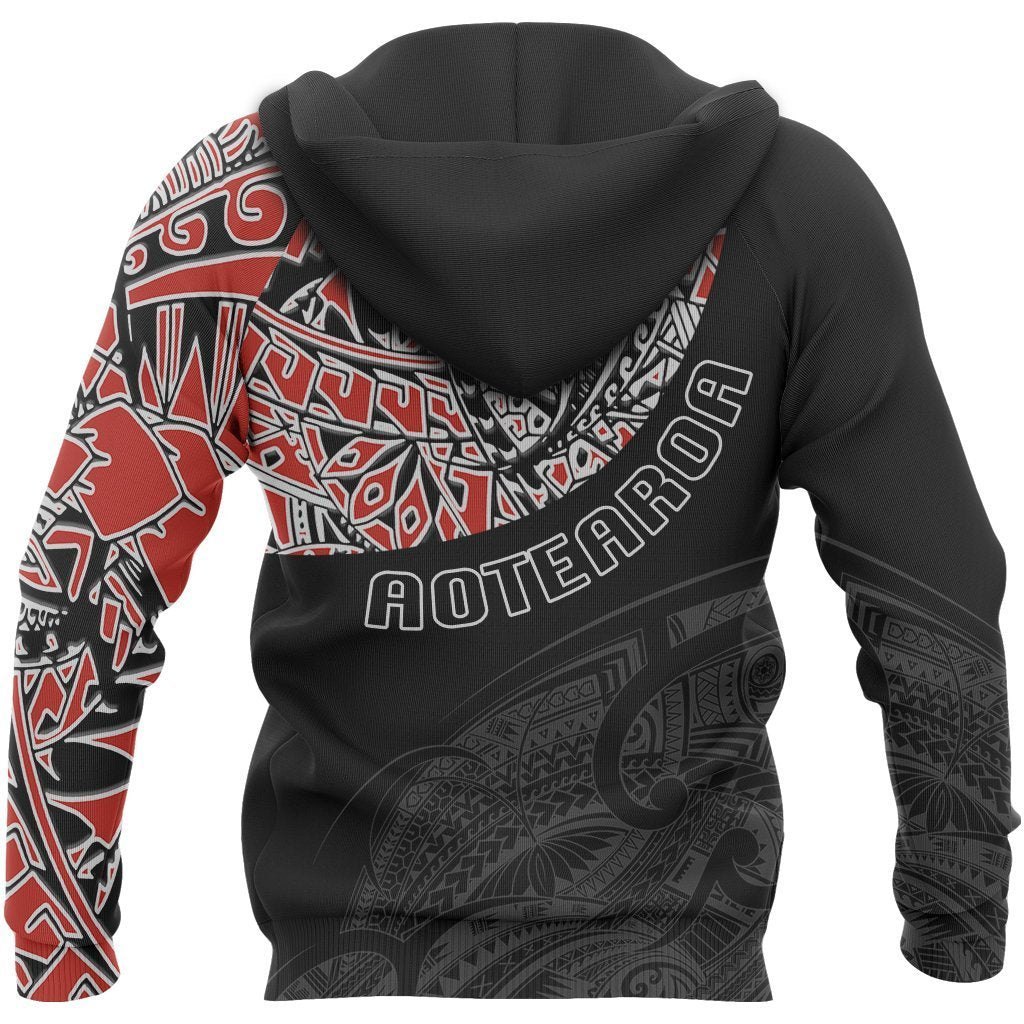 Aotearoa Rugby Tattoo Maori All Over Hoodie - Polynesian Pride