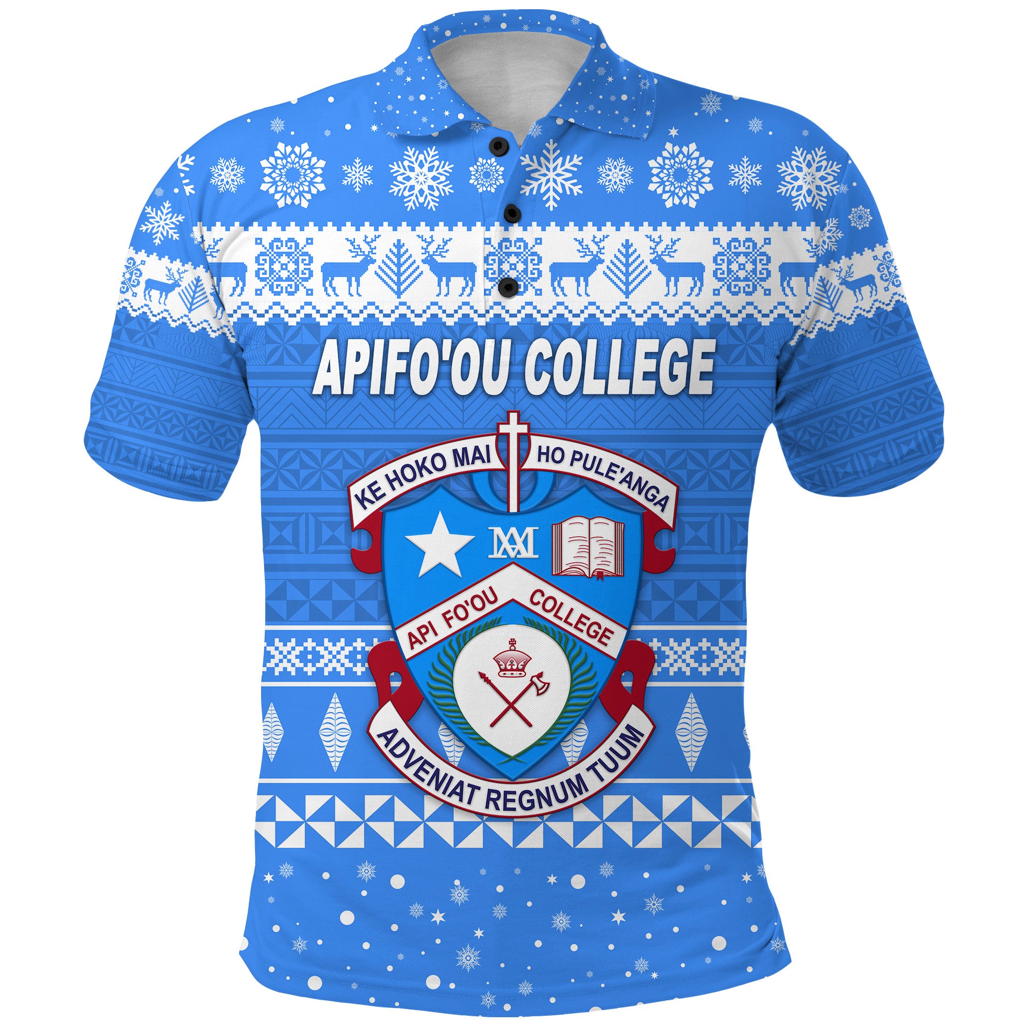 Custom Apifoou College Christmas Polo Shirt Simple Style LT8 - Polynesian Pride