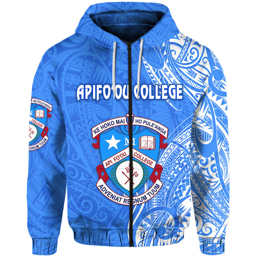 Tonga Apifoou College Zip Hoodie Simple Vibes LT8 - Polynesian Pride