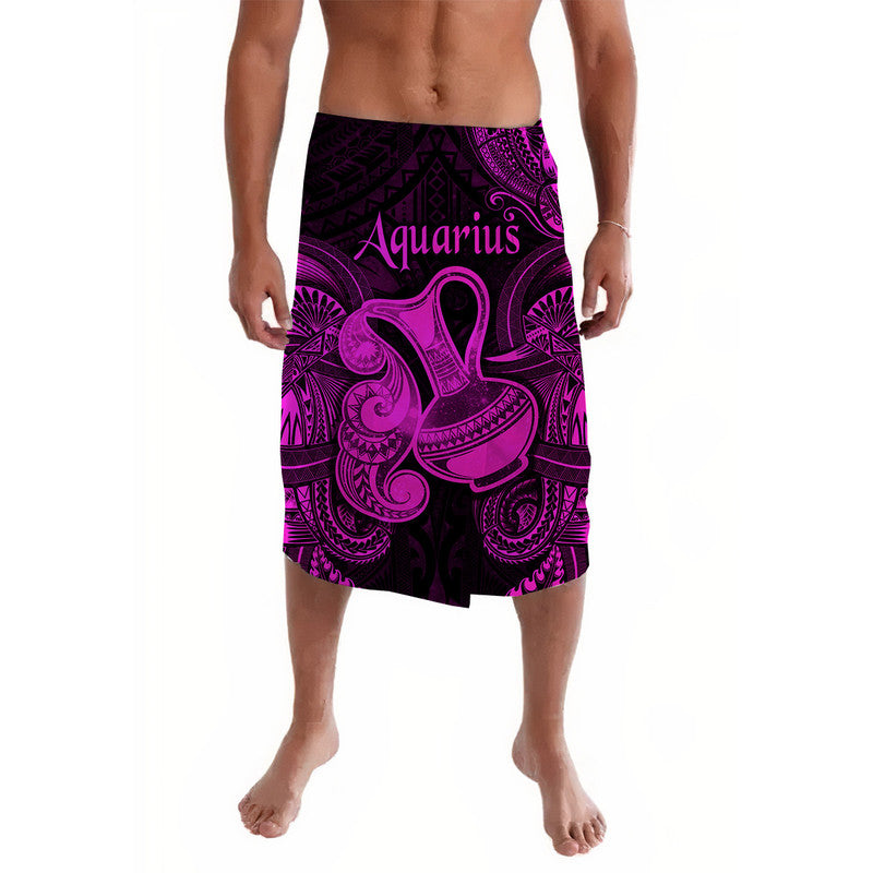 Aquarius Zodiac Polynesian Lavalava Unique Style Pink LT8 Pink - Polynesian Pride