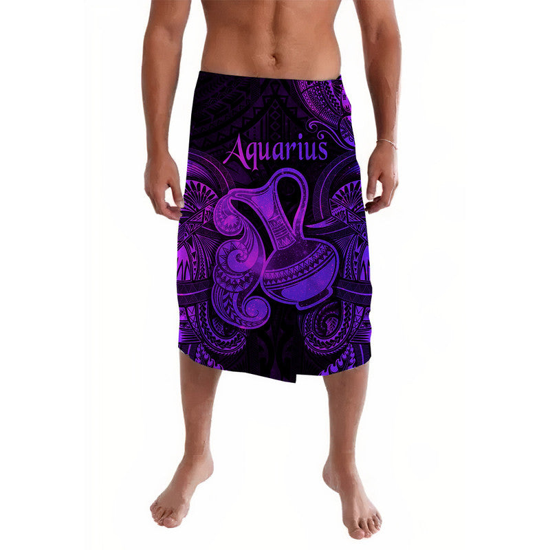 Aquarius Zodiac Polynesian Lavalava Unique Style Purple LT8 Purple - Polynesian Pride