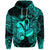 Custom Aquarius Zodiac Polynesian Zip Hoodie Unique Style Turquoise LT8 - Polynesian Pride