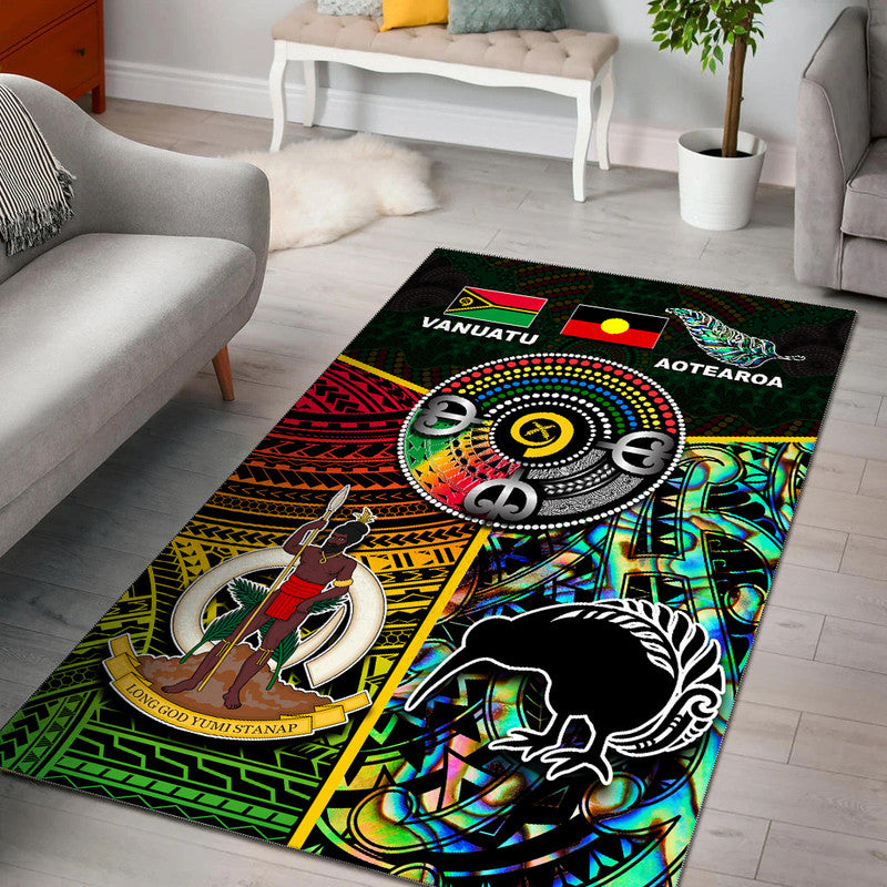 Vanuatu Mix Maori And Aboriginal Area Rug LT6 Art - Polynesian Pride